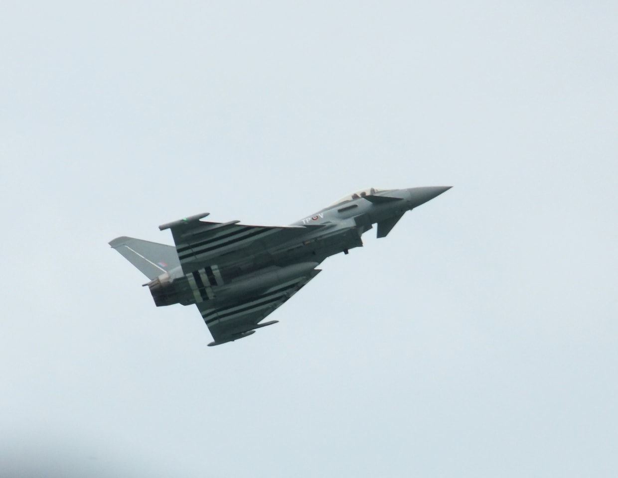 RAF Typhoon FGR.2 climbing after a pass at Eastbourne Airbourne