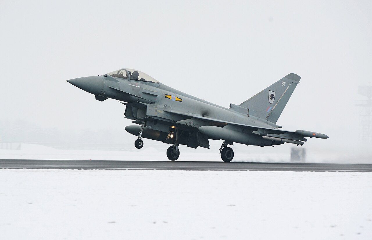 Typhoon on approach to Coningsby