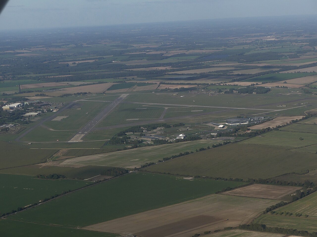 Aerial view of RAF Marham airfield, Norfolk