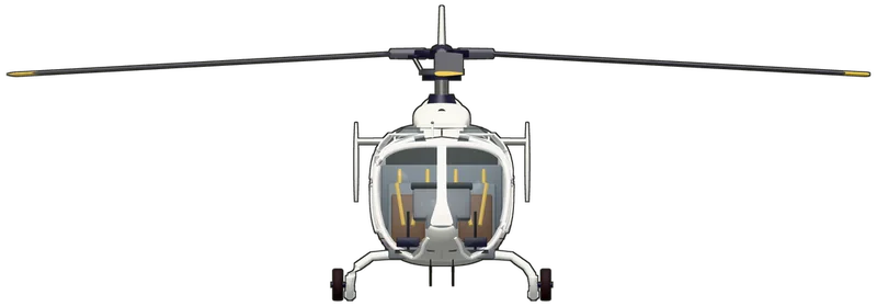 Front view of the Aérospatiale Gazelle, Gazelle HCC.4 XW855