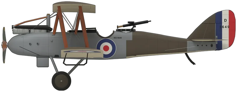 Airco DH.9 / DH.9A side profile, to scale
