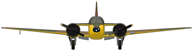 Front view of the Airspeed Oxford, Oxford I V3388
