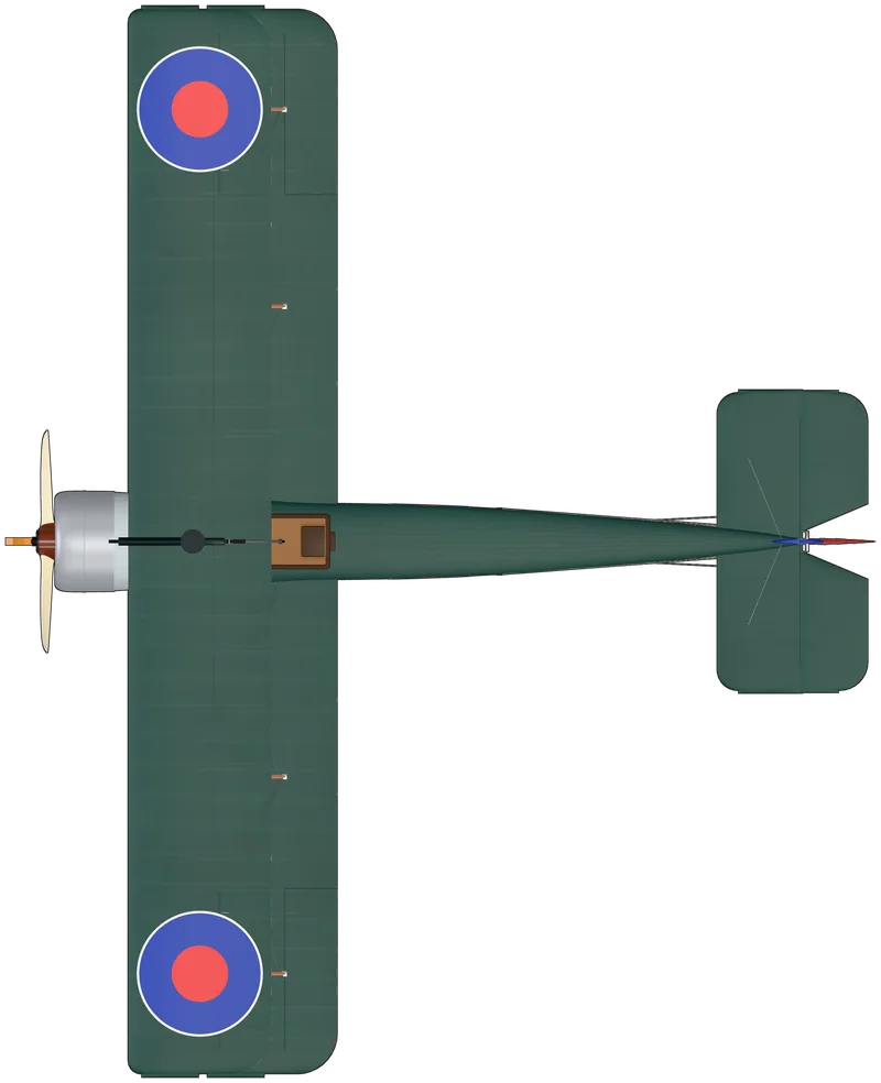 Top view of the Avro 504, 504K G-ADEV (‘E3273’)