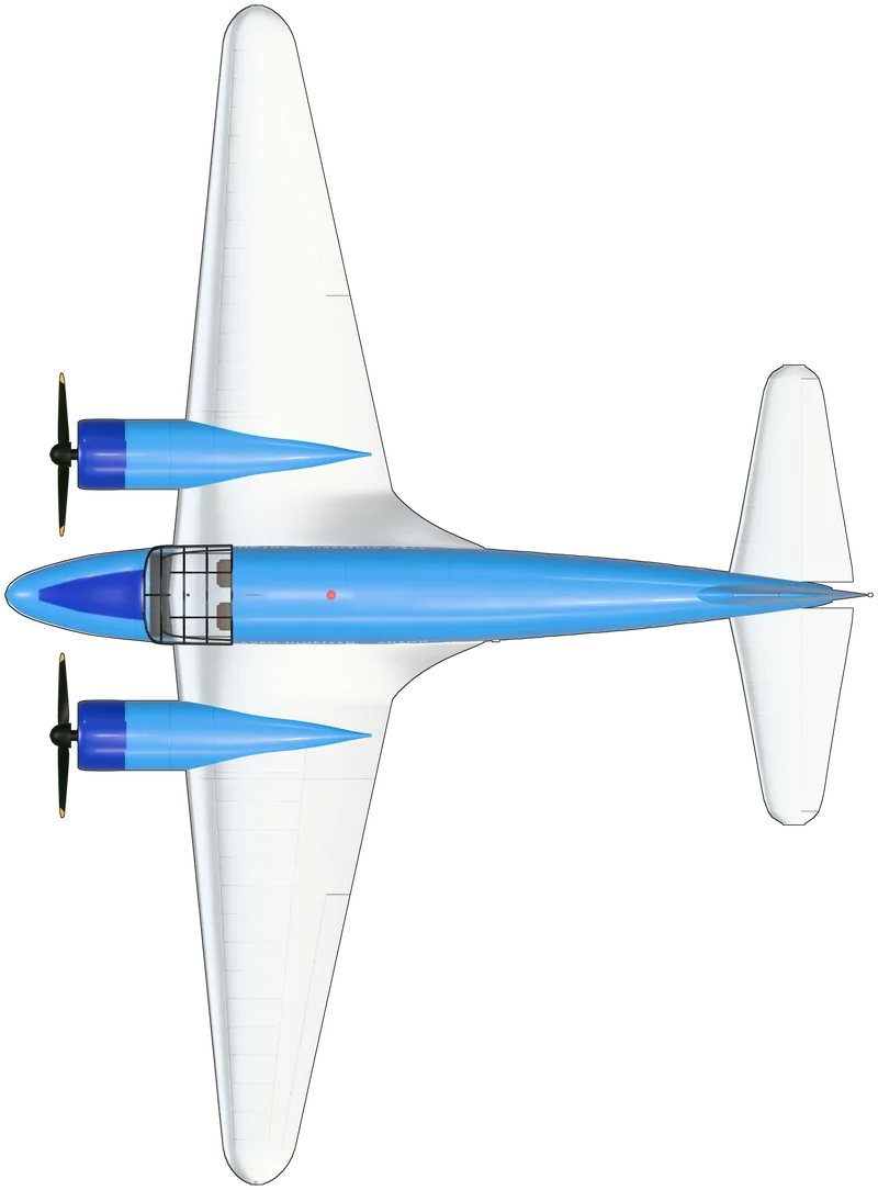 Top view of the Avro Anson, Avro Nineteen Series 2 G-AHKX