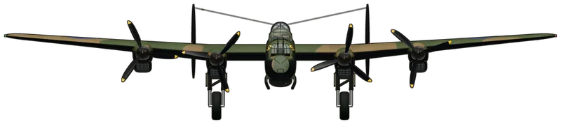 Front view of the Avro Lancaster, B.I R5868 “S for Sugar”