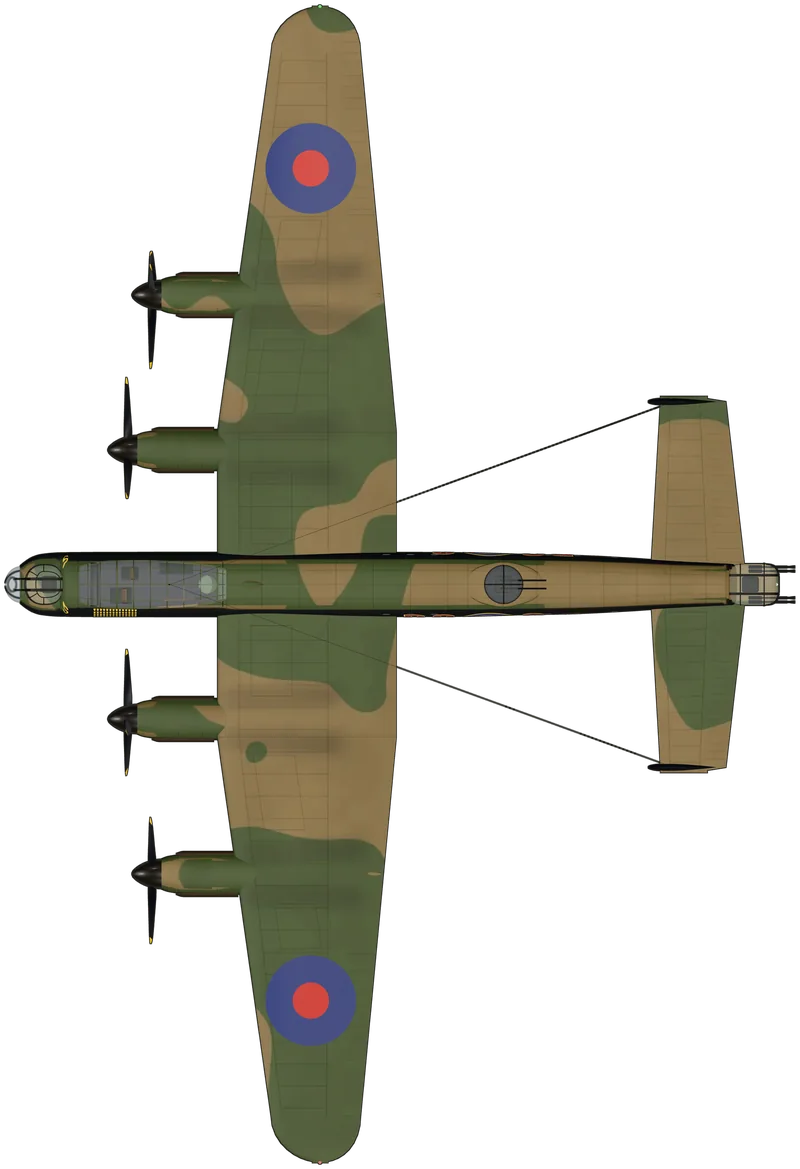 Top view of the Avro Lancaster, B.I R5868 “S for Sugar”
