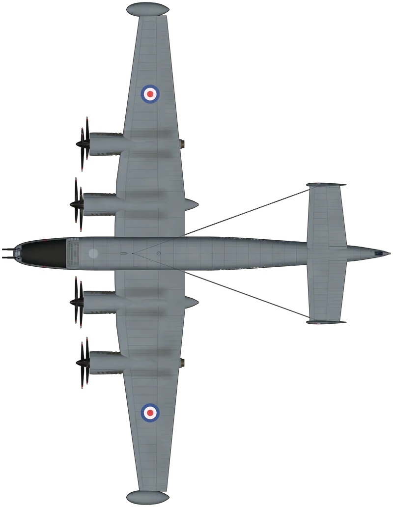 Top view of the Avro Shackleton, MR.3 XF708