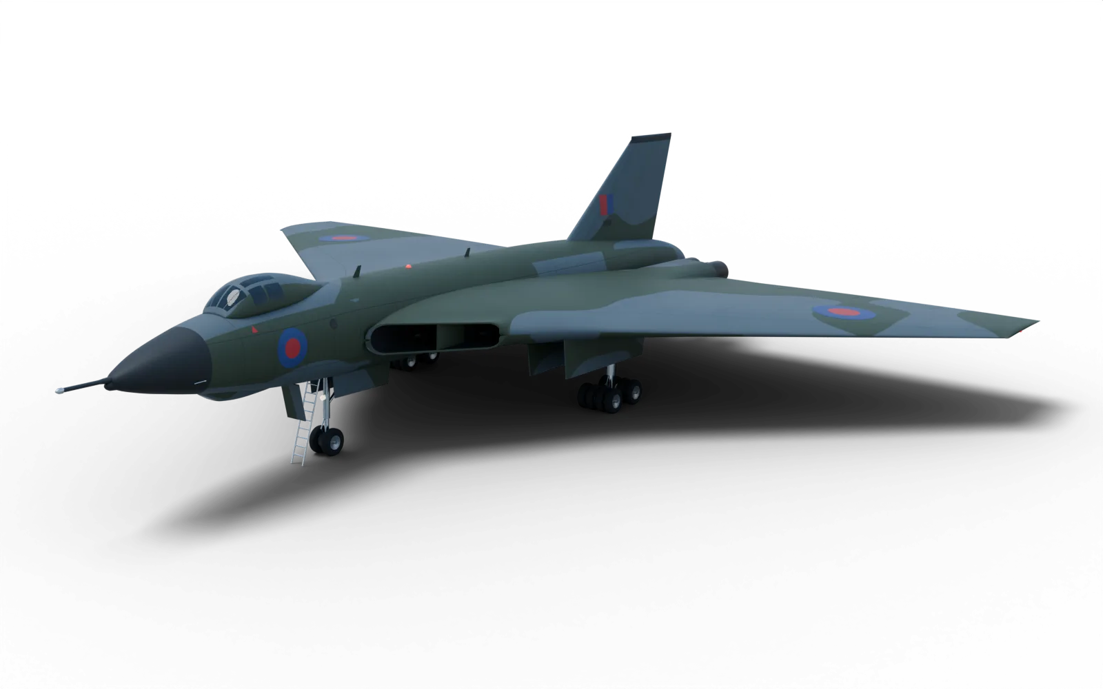 3D model of the Vulcan B.2, painted as XH558 in its 2008–15 display scheme
