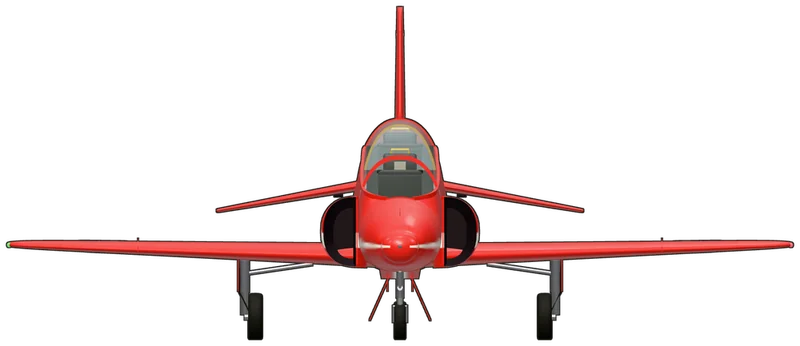 Front view of the BAe Hawk T.1A, Hawk T.1A XX308