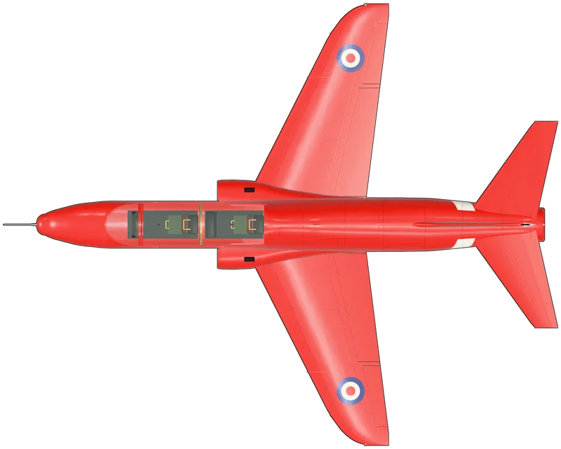 Top view of the BAe Hawk T.1A, Hawk T.1A XX308