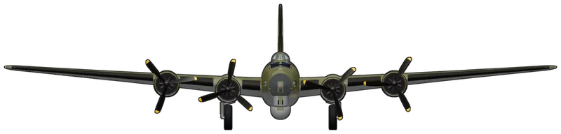 Front view of the Boeing B-17 Flying Fortress, B-17G 44-83735, as “Mary Alice”