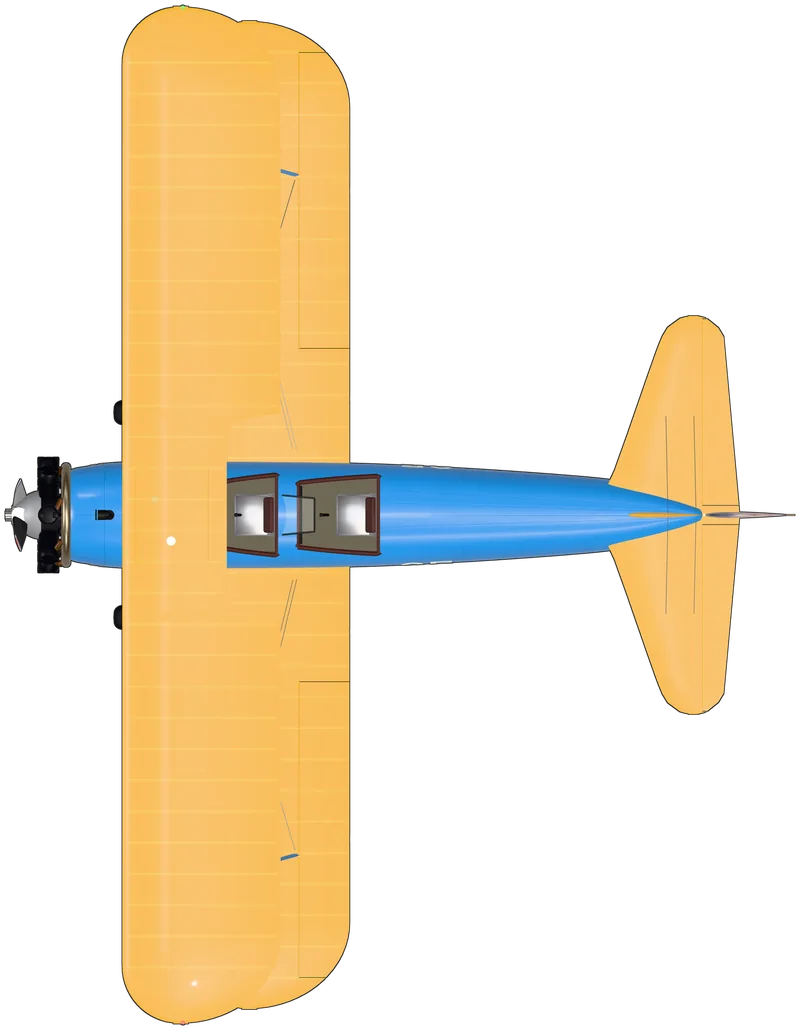 Top view of the Boeing-Stearman Kaydet, PT-17 Kaydet “42-17786”
