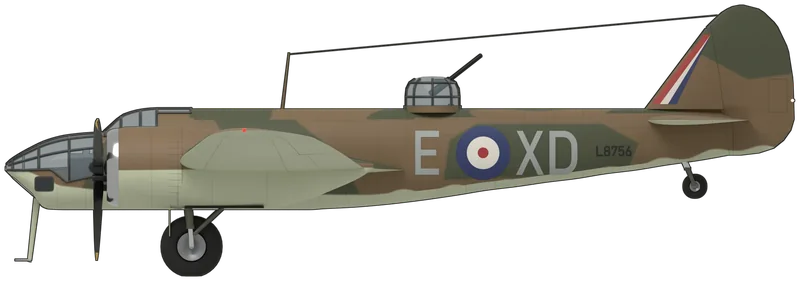 Side profile of the Bristol Blenheim, Blenheim IV ‘L8756’