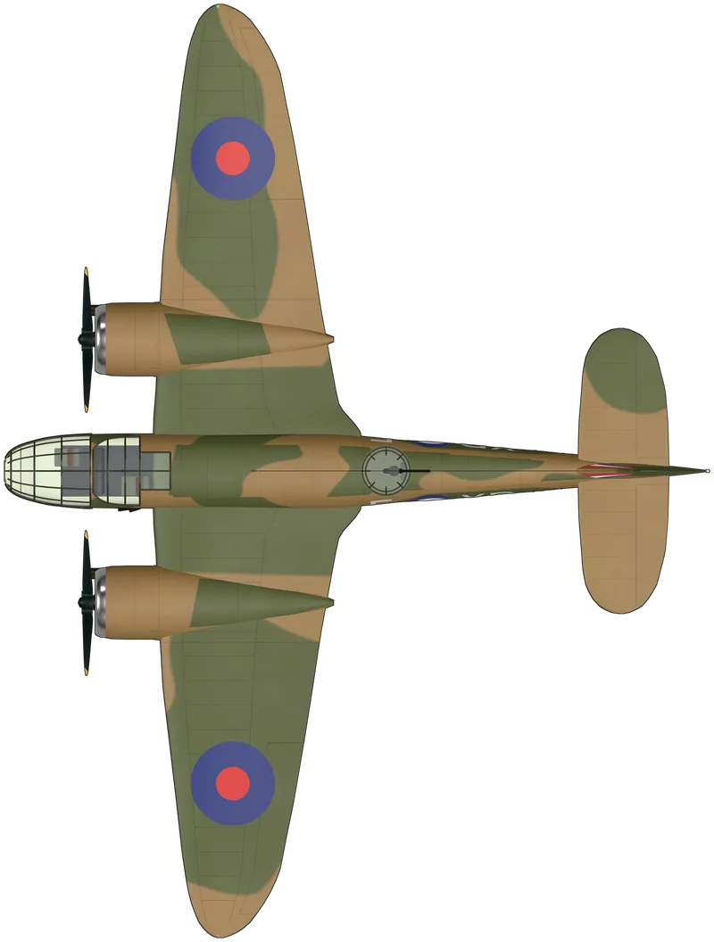Top view of the Bristol Blenheim, Blenheim IV ‘L8756’