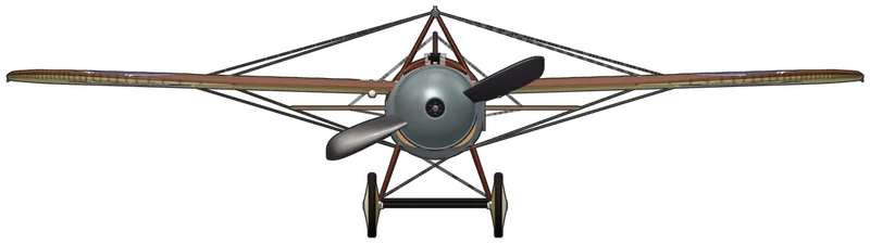 Front view of the Bristol M.1C, M.1C ‘C4918’ (G-BWJM)