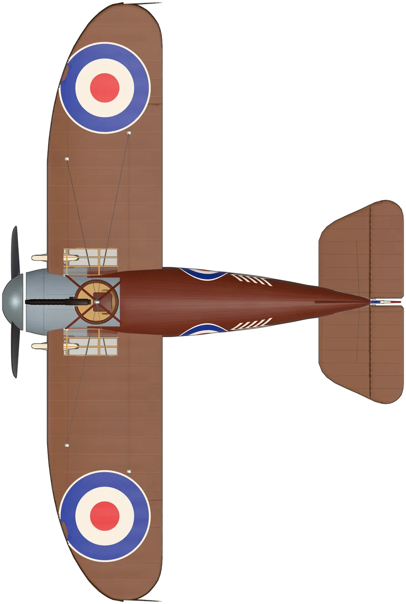 Top view of the Bristol M.1C, M.1C ‘C4918’ (G-BWJM)