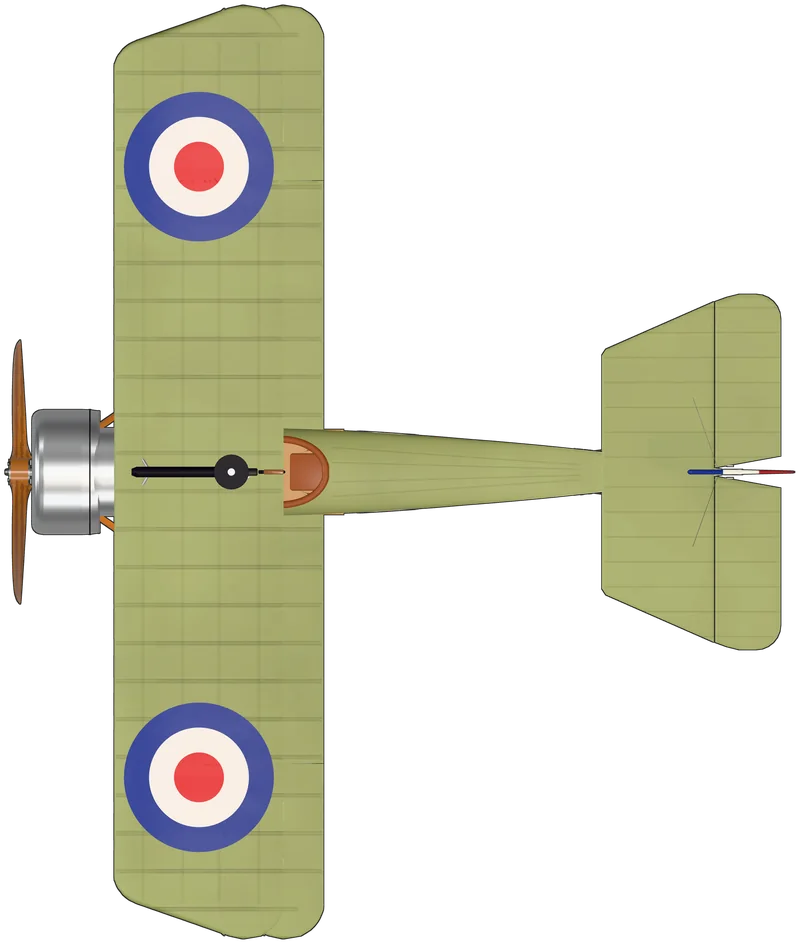Top view of the Bristol Scout D, Scout D ‘A1742’ (BAPC 38)