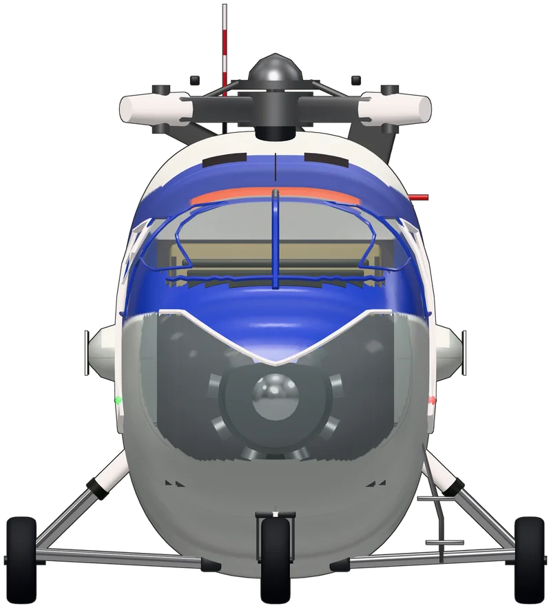 Front view of the Bristol Sycamore, HR.14 XL829