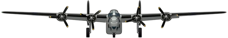 Front view of the Consolidated B-24 Liberator, Liberator B.VI KN751 “F”