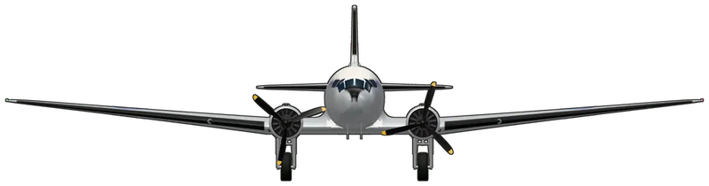 Front view of the Douglas C-47 Dakota, Dakota IV KN645