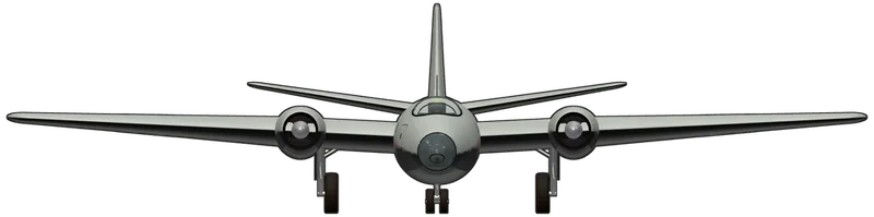 Front view of the English Electric Canberra, B.2 WH725