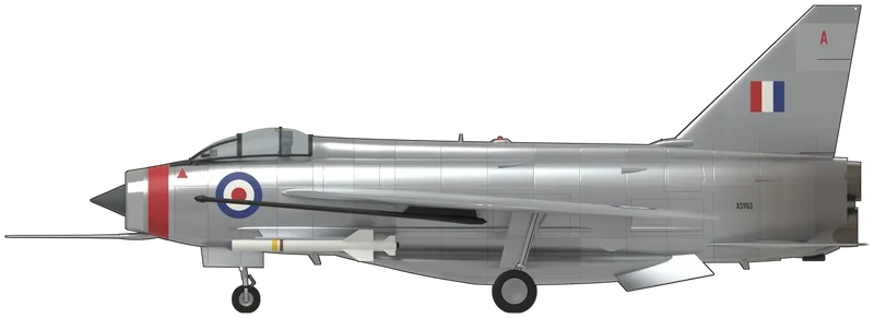 Side profile of the English Electric Lightning, F.6 XS903