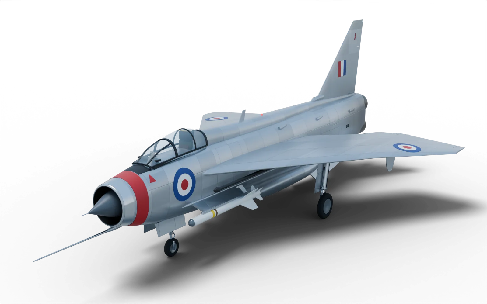 3D model of the Lightning F.6, painted as XS903 'A' of No. 5 Squadron in 1968
