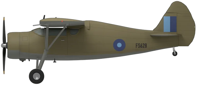 Fairchild Argus side profile, to scale