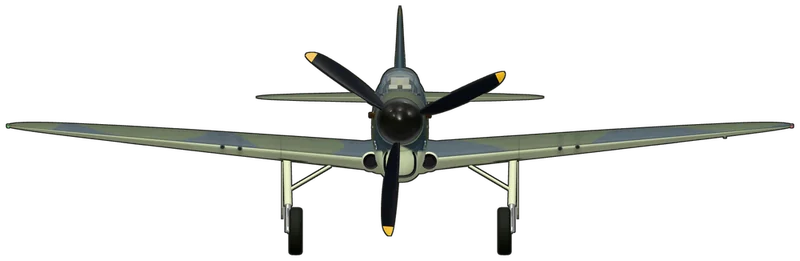 Front view of the Fairey Firefly, Firefly I Z2033, painted as DK431 “275/N”