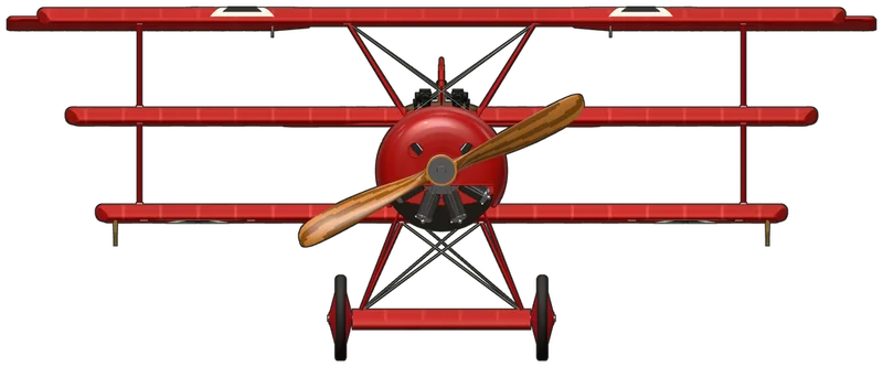 Front view of the Fokker Dr.I, Dr.I 425/17