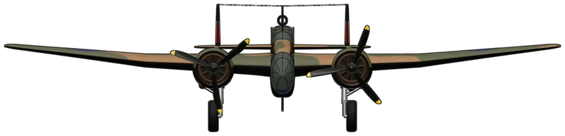 Front view of the Handley Page Hampden, Hampden TB.I P1344