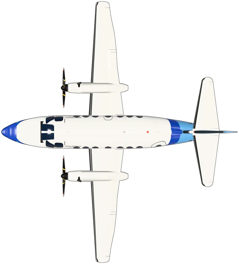 Top view of the British Aerospace Jetstream 31, Jetstream 31 G-JSSD
