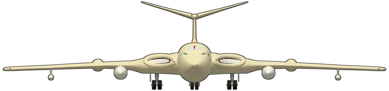 Front view of the Handley Page Victor, K.2 XL231 “Lusty Lindy”