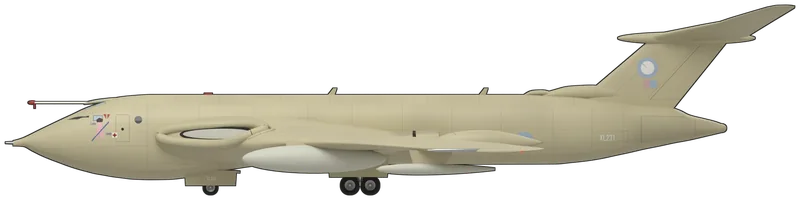 Side profile of the Handley Page Victor, K.2 XL231 “Lusty Lindy”