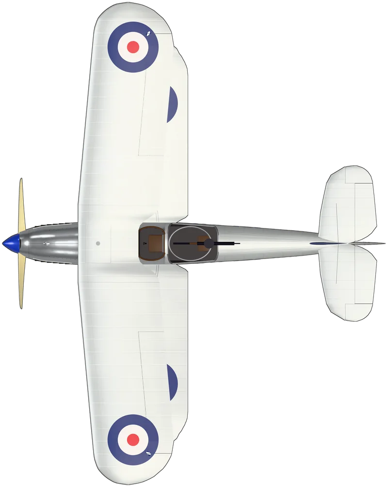 Top view of the Hawker Hart family, Hind K5414 (G-AENP)