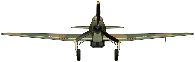 Front view of the Hawker Hurricane, Mk I R4118