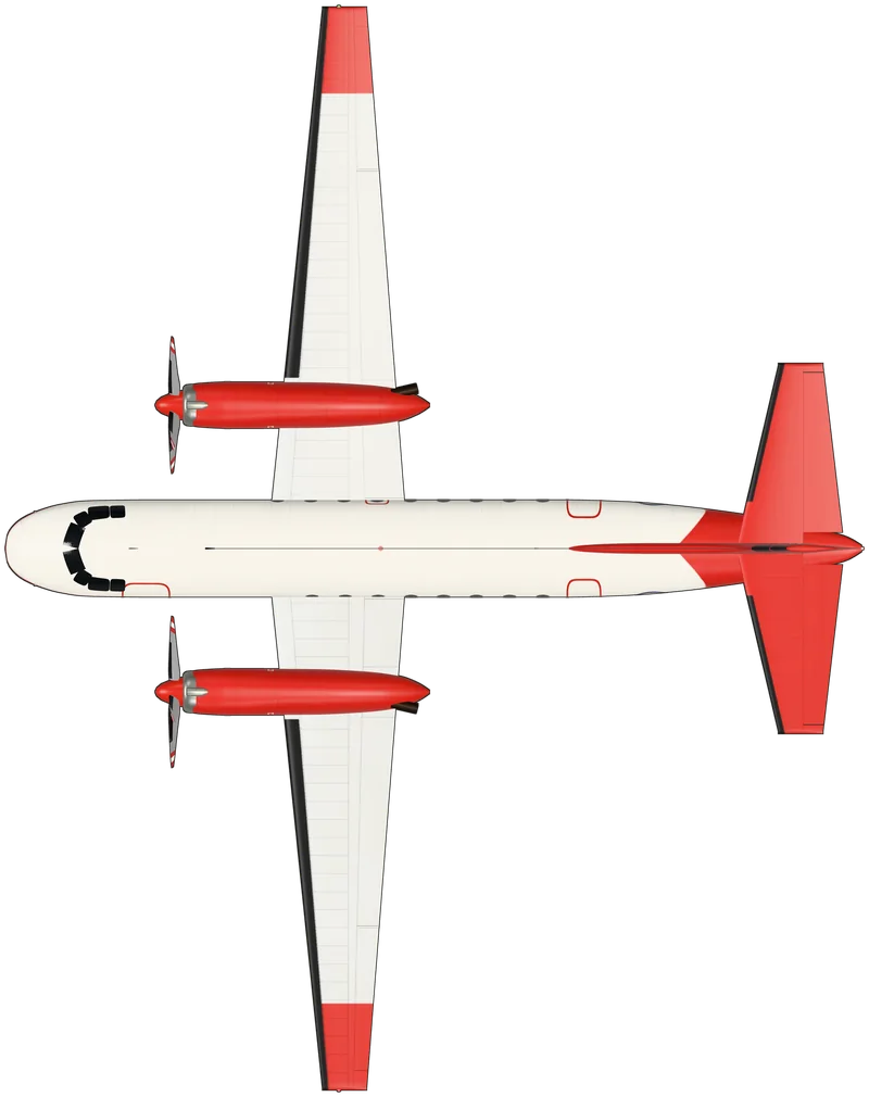 Top view of the Hawker Siddeley Andover E.3A, Andover E.3A XS639