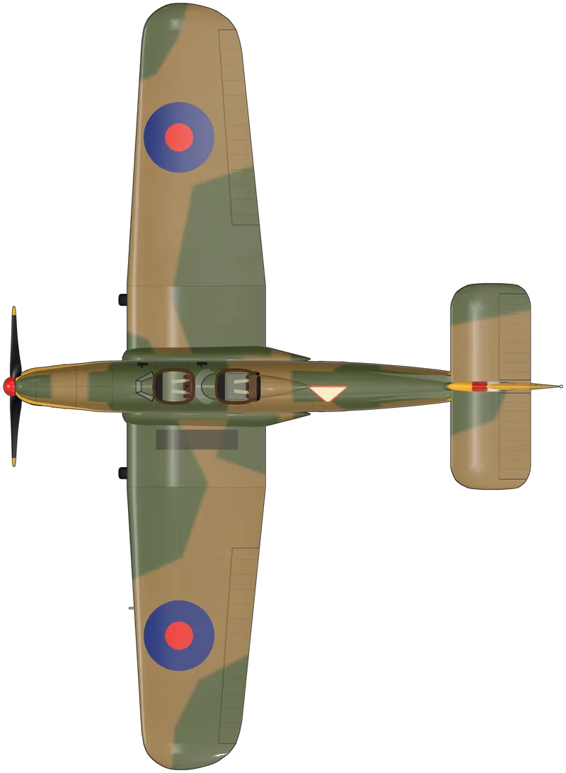 Top view of the Miles Magister, Magister I P6382 (G-AJRS)