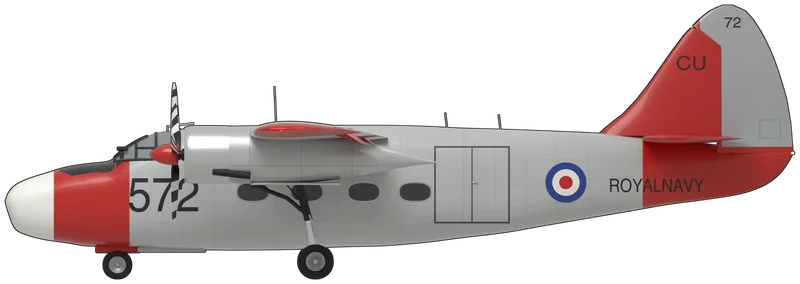 Side profile of the Percival Pembroke & Sea Prince, T.1 WP308