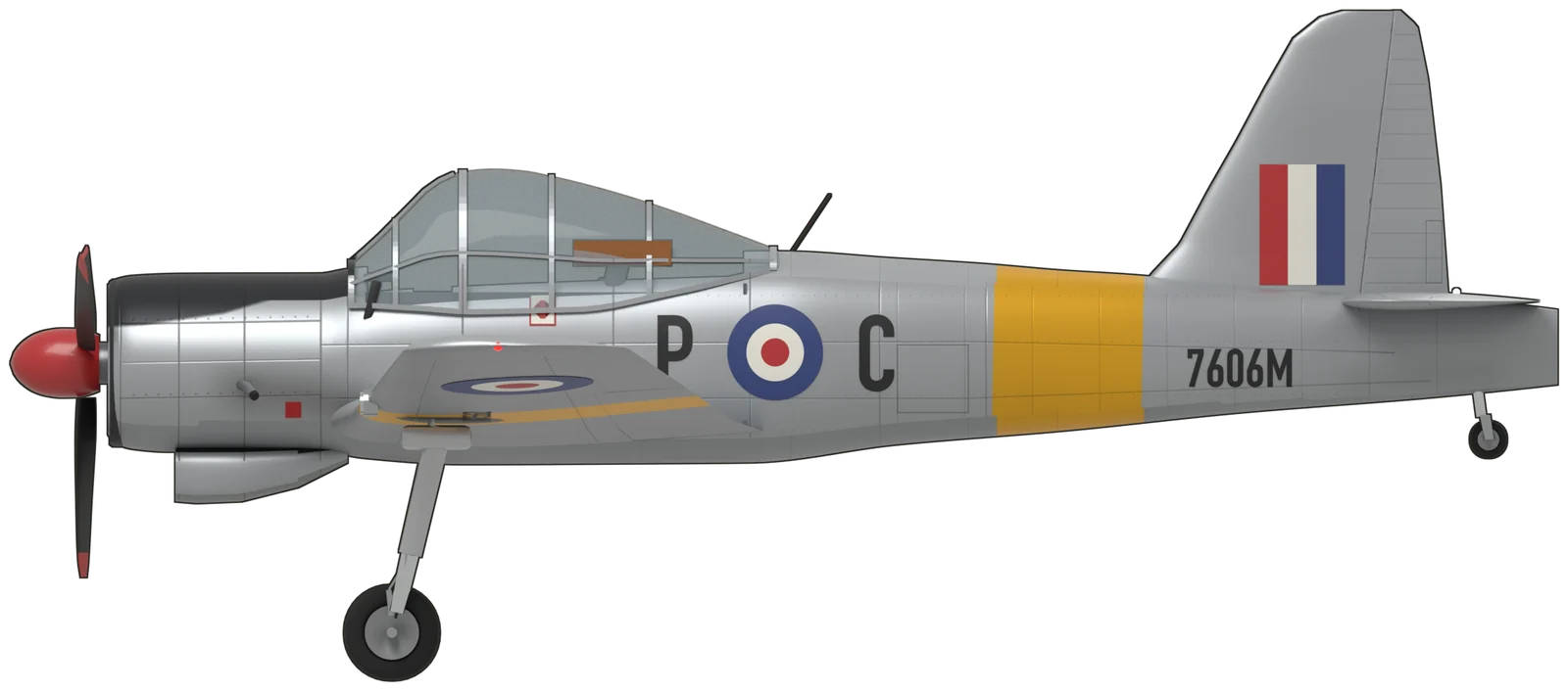 Side profile of the Percival Provost, T.1 WV562, port side