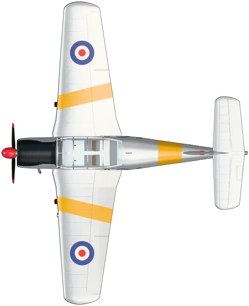 Top view of the Percival Provost, T.1 WV562