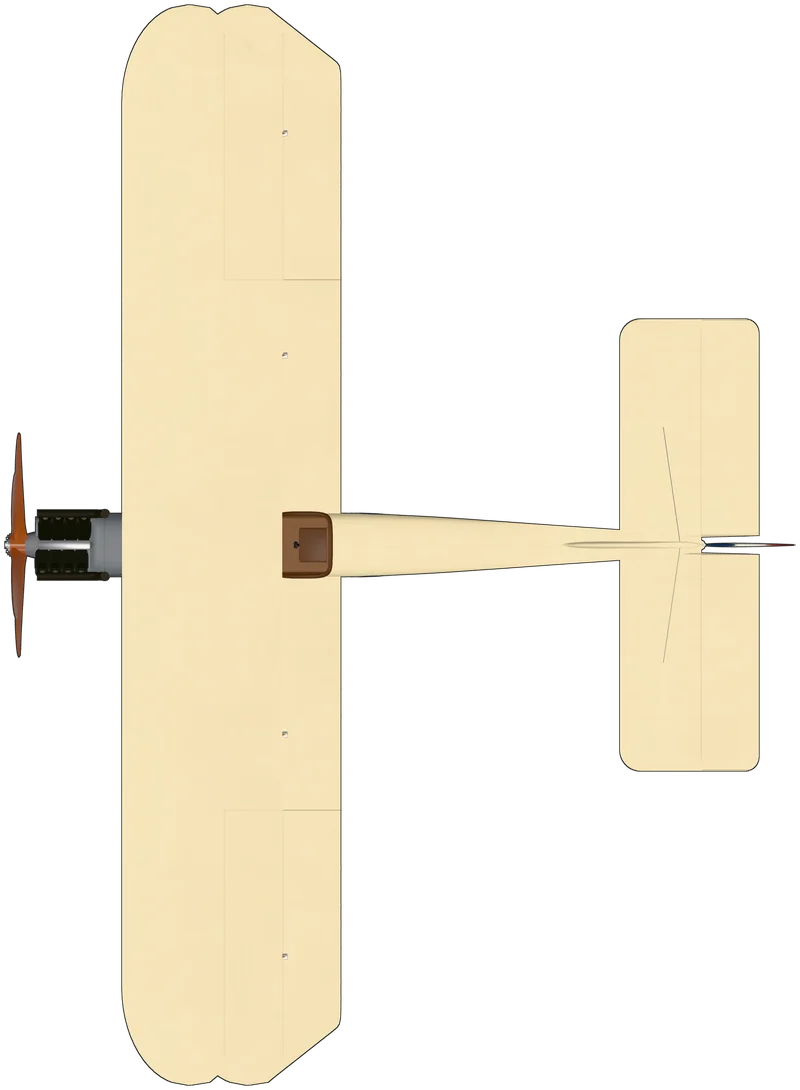 Top view of the Royal Aircraft Factory B.E.2, B.E.2c 2699