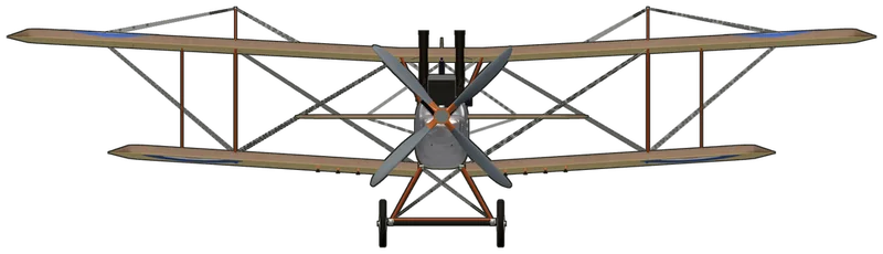 Front view of the Royal Aircraft Factory R.E.8, R.E.8 F3556