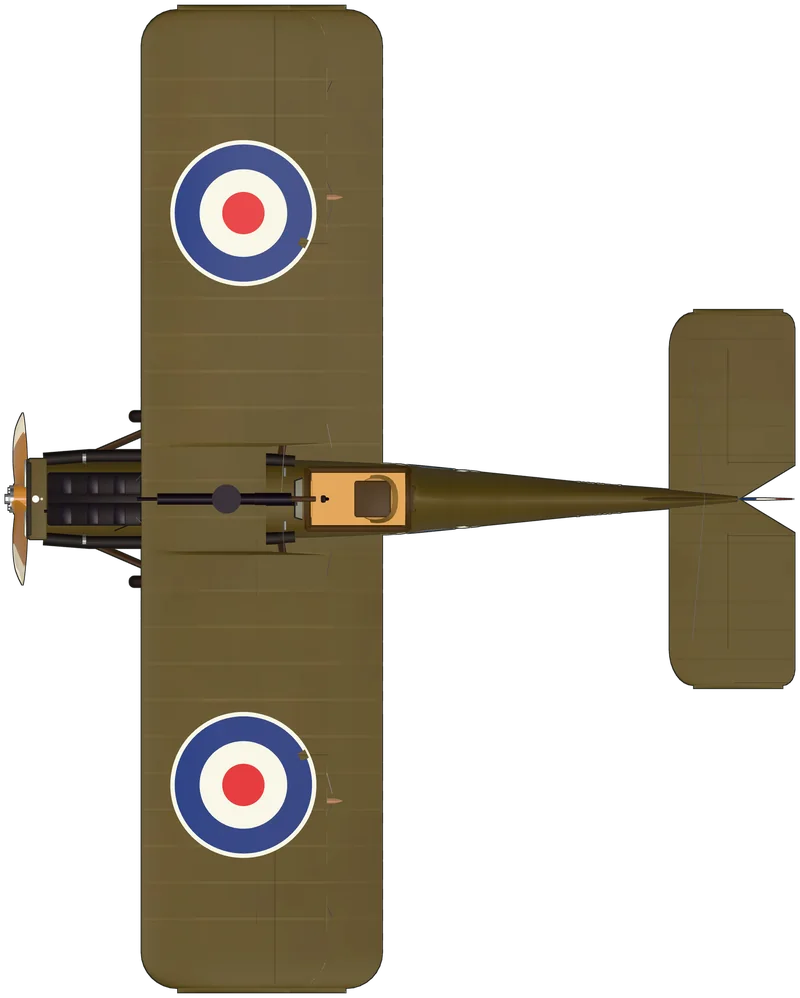Top view of the Royal Aircraft Factory S.E.5a, S.E.5a F904 (G-EBIA)