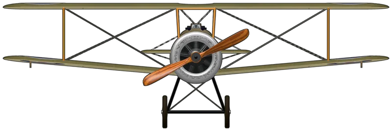 Front view of the Sopwith Camel, Camel F.1 G-BZSC (‘D1851’)