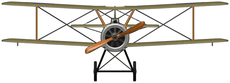 Front view of the Sopwith Pup, Pup G-EBKY (‘9917’)