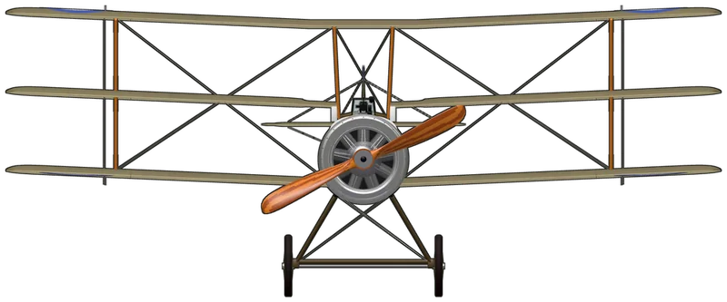 Front view of the Sopwith Triplane, Triplane N5912