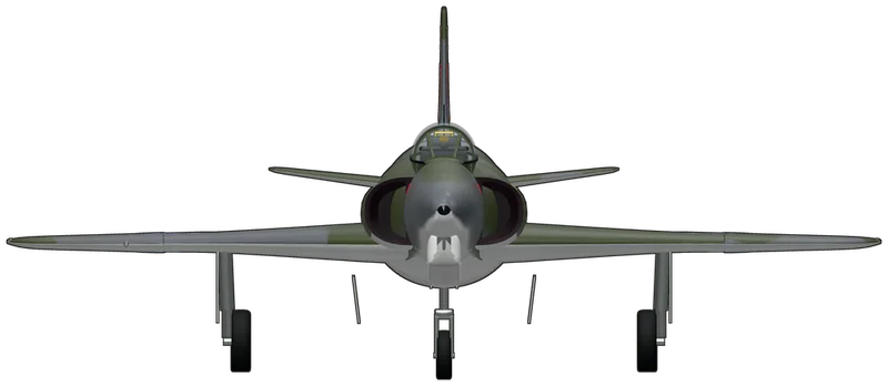 Front view of the Supermarine Swift, Swift FR.5 WK281