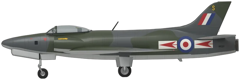 Supermarine Swift side profile, to scale