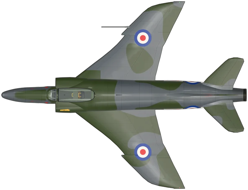 Top view of the Supermarine Swift, Swift FR.5 WK281